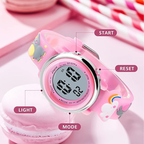 Shop L LAVAREDO Kids Watches: Waterproof 3D Cartoon Digital Watch for Girls Ages 3-12 with 7 Color Lights - Image 6