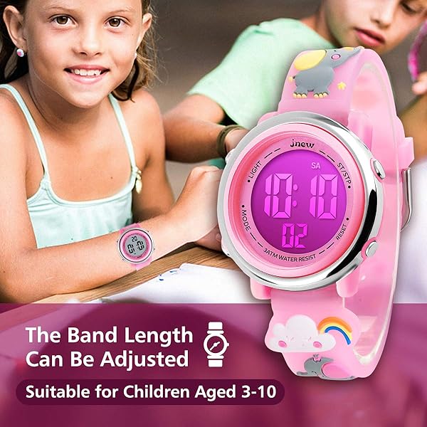 Shop L LAVAREDO Kids Watches: Waterproof 3D Cartoon Digital Watch for Girls Ages 3-12 with 7 Color Lights - Image 9