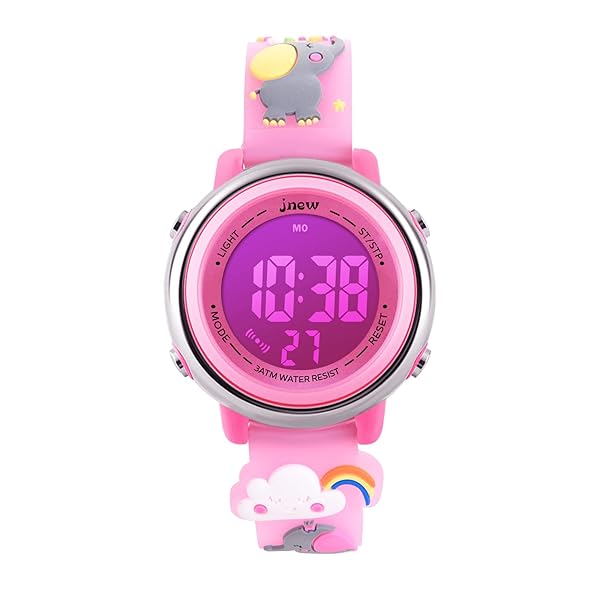 Shop L LAVAREDO Kids Watches: Waterproof 3D Cartoon Digital Watch for Girls Ages 3-12 with 7 Color Lights - Image 2