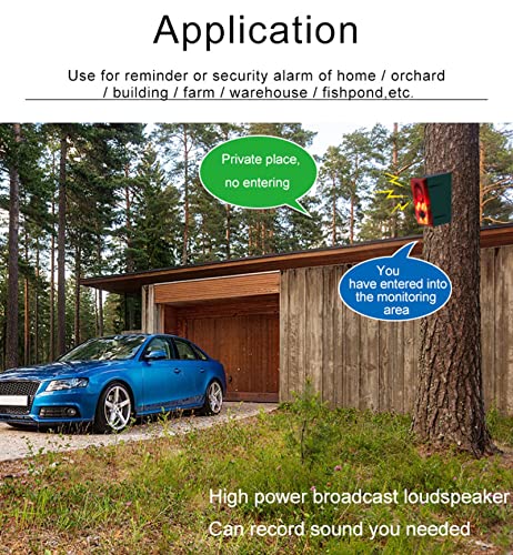 LAFEINA Solar Sound & Strobe Light Alarm: Motion Detector for Gunshots & Dog Barking - Custom 20s Siren for Farm Security - Image 4