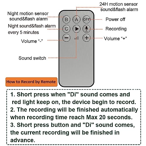 LAFEINA Solar Sound & Strobe Light Alarm: Motion Detector for Gunshots & Dog Barking - Custom 20s Siren for Farm Security - Image 7