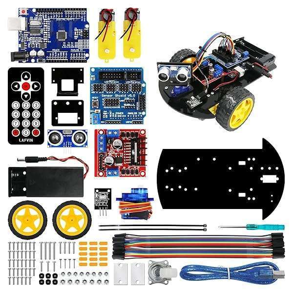 Buy LAFVIN Smart Robot Car 2WD Chassis Kit - Arduino Compatible DIY Kit with Ultrasonic Module R3 Board