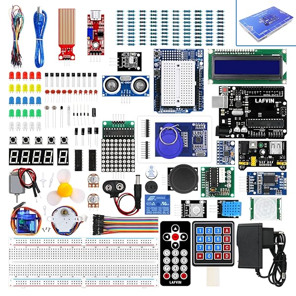 LAFVIN UNO Ultimate Starter Kit for Arduino UNO R3 Mega2560 Mega328 Nano with Comprehensive Tutorial Guide