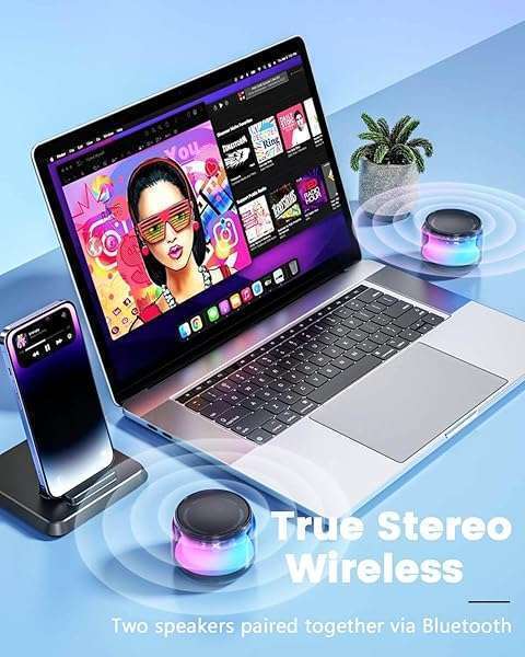 LENRUE Portable Bluetooth Speakers: Colorful Lights & Loud Sound - Perfect Mini Gifts for Kids, Teens & Women! - Image 8