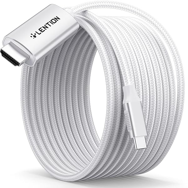 LENTION 10FT USB C to HDMI 2.0 Cable 4K 60Hz Compatible with MacBook Pro iPad Pro Surface Dell and More