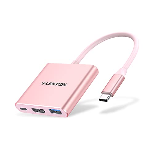 LENTION 3-in-1 USB C Hub: 100W Power Delivery, 4K HDMI for MacBook Pro, Air, Surface & More - Fast & Stable Adapter