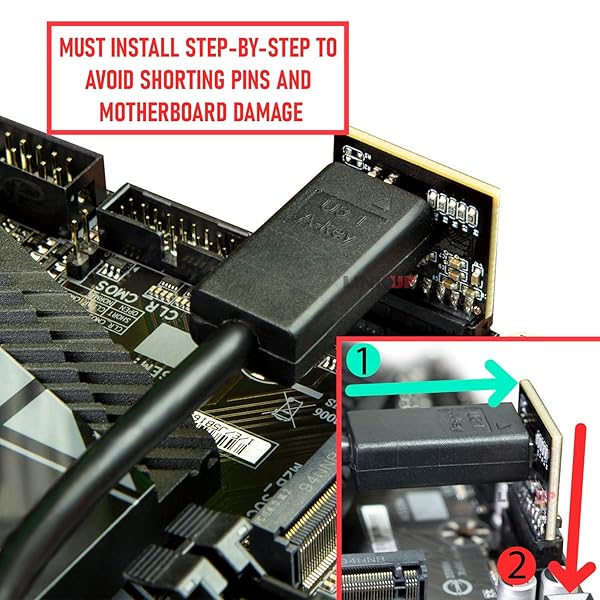 LINKUP USB 3.0 Internal IDC 20 Pin to Type E Female Converter for Type C Panel Mount - Image 6