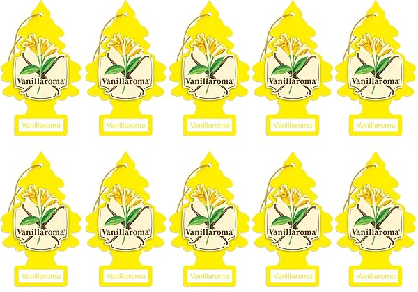 Little Trees Car Air Freshener - Vanilla Aroma Hanging Paper Tree for Home & Car | Single Pack