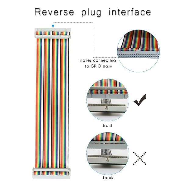 LK COKOINO Raspberry Pi GPIO Breakout: T-Type Expansion Board, 830 Solderless Breadboard, 65 Jumper Cables & 40-Pin Ribbon Cable - Image 6