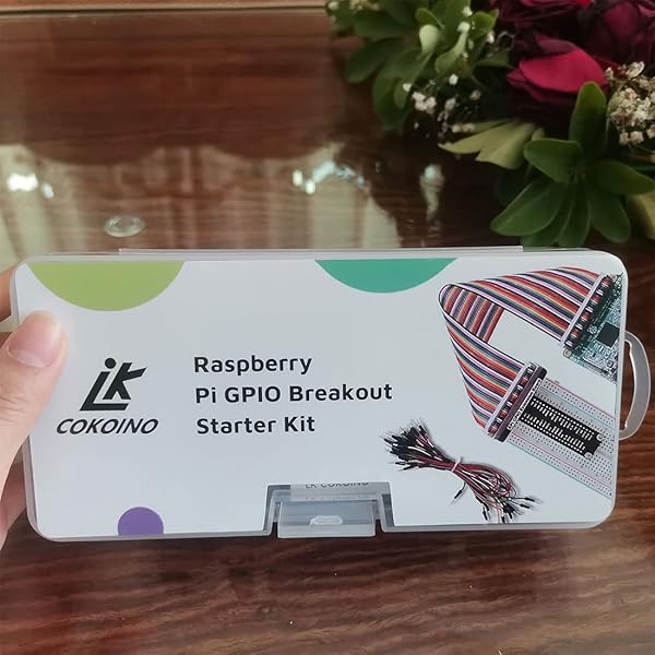 LK COKOINO Raspberry Pi GPIO Breakout: T-Type Expansion Board, 830 Solderless Breadboard, 65 Jumper Cables & 40-Pin Ribbon Cable - Image 9