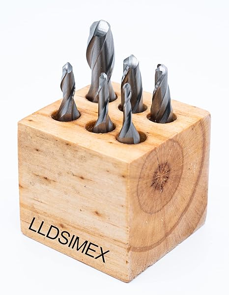 LLDSIMEX M2 HSS 6PC Ball End Mill Set Two Flute Sizes 1/8 3/16 1/4 5/16 3/8 1/2 for Precision Machining - Image 4