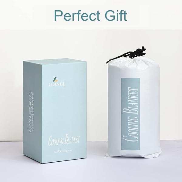 LlanCL Cooling Blankets for Hot Sleepers Lightweight Summer Comforter Twin Size Green Grey - Image 8