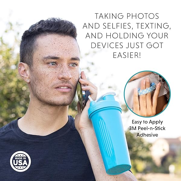 LOVEHANDLE Universal Grip for Smartphones & Mini Tablets - Camo Elastic Strap, 3-Pack for Ultimate Convenience - Image 4