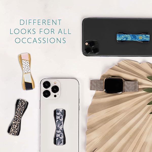 LOVEHANDLE Universal Grip for Smartphones & Mini Tablets - Camo Elastic Strap, 3-Pack for Ultimate Convenience - Image 6