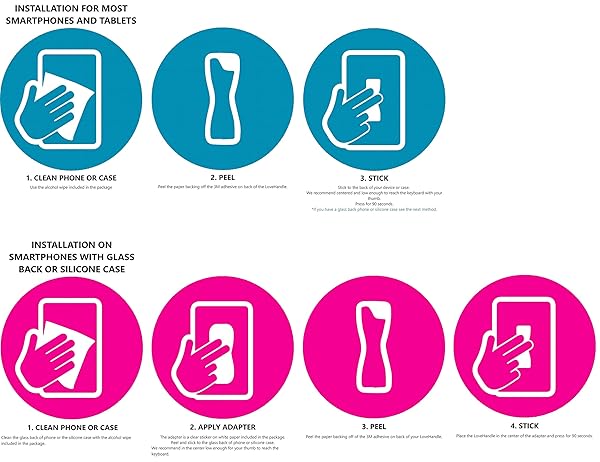 LOVEHANDLE Universal Phone Grip - Vintage Rose Design, Pack of 2 for Smartphones & Mini Tablets - Image 4