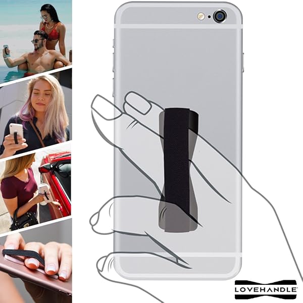 LOVEHANDLE Universal Phone Grip - Vintage Rose Design, Pack of 2 for Smartphones & Mini Tablets - Image 5