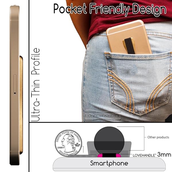 LOVEHANDLE Universal Phone Grip - Vintage Rose Design, Pack of 2 for Smartphones & Mini Tablets - Image 6