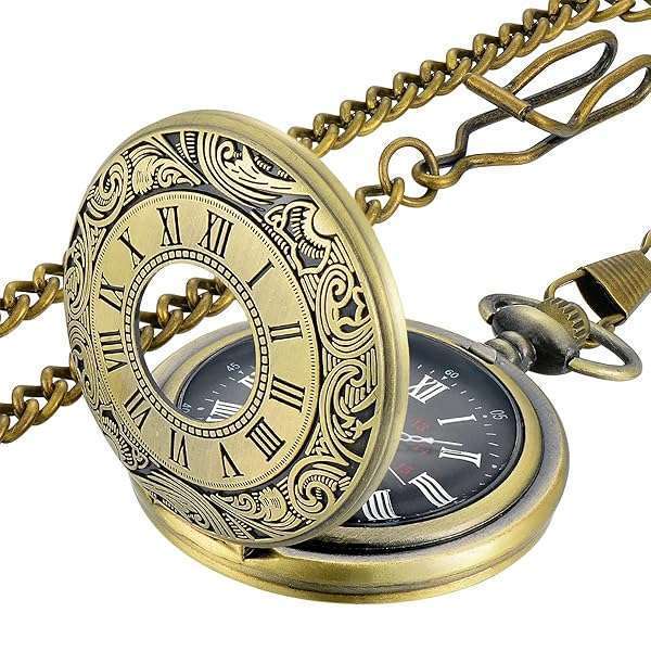 LYMFHCH Vintage Pocket Watch with Roman Numerals - Perfect Gift for Christmas, Graduation & Father's Day - Image 8
