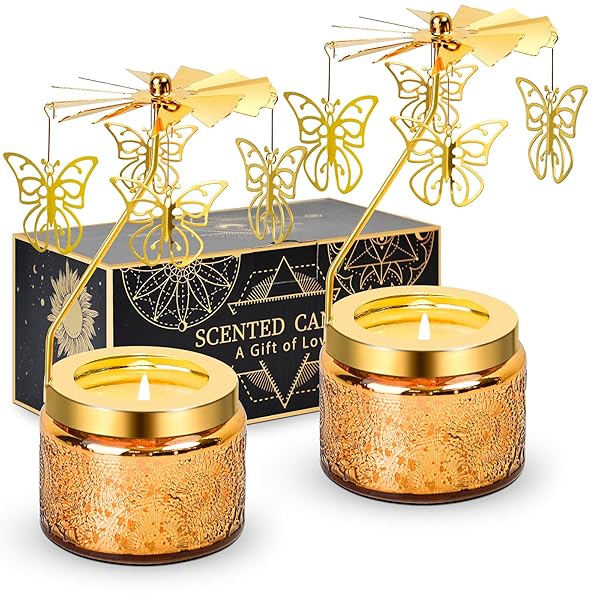 LYOBATH 2 Pack Butterfly Scented Candles Gift for Women Ideal for Birthdays Anniversaries Christmas and More