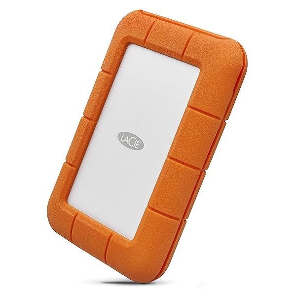 LaCie Rugged USB-C 5TB Portable External Hard Drive Drop Shock Dust Rain Resistant for Mac and PC