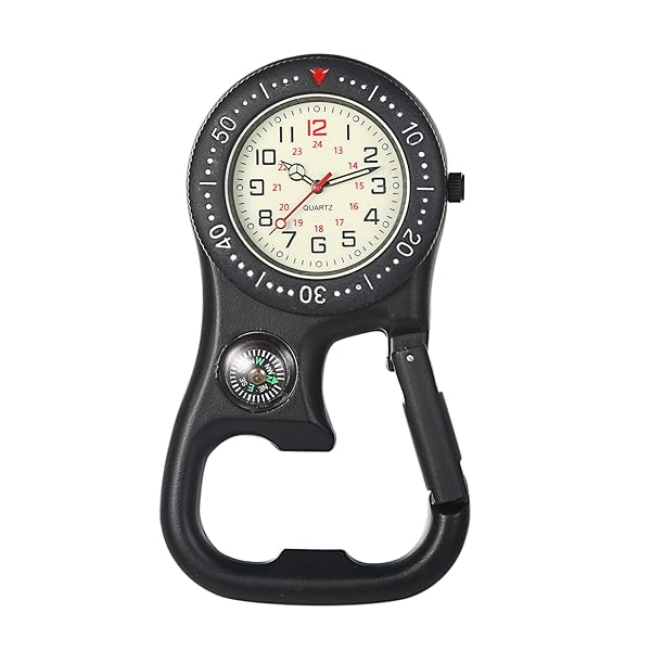 Lancardo Clip On Quartz Watch for Men and Women Glow in The Dark Ideal for Doctors Nurses Chefs Hiking and Climbing