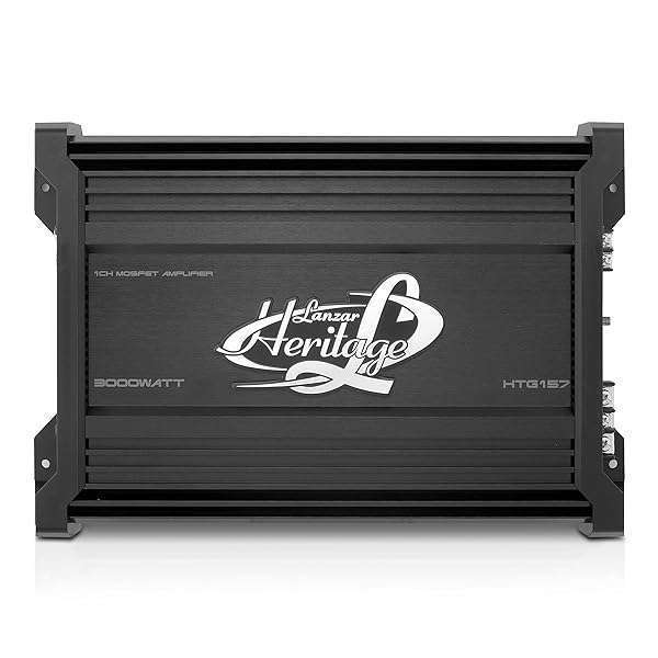 Powerful Lanzar 1 Channel Monoblock Car Amplifier - 3000W Peak, MOSFET, Bass Boost & More!