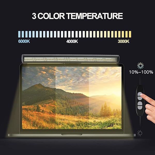 Laptop Monitor Light Bar USB Powered LED with 3 Color Temperature Modes for Eye Care Portable for Work Office and Travel - Image 6