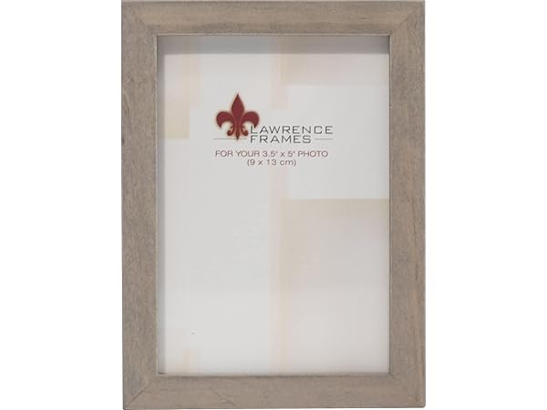 Lawrence Frames 3.5x5 Gray Wood Gallery Collection - Stylish Picture Frame for Your Home