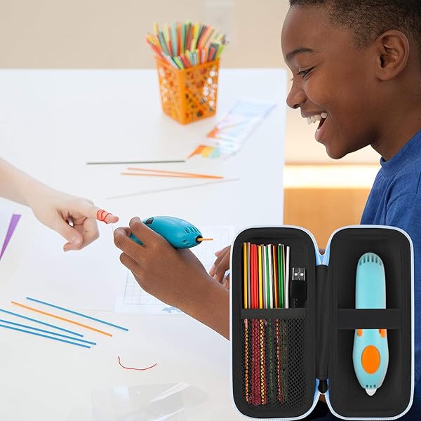 Leayjeen Storage Case for 3Doodler Start Essentials 3D Pen Set Kids Carrying Case Blue - Image 8