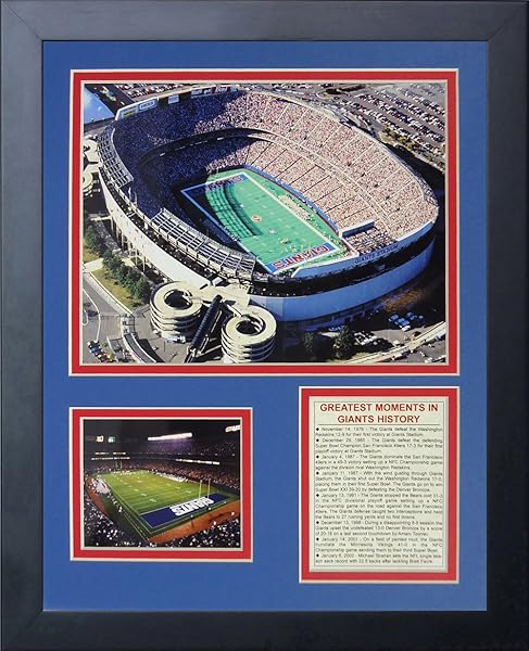 "Legends Never Die: 2007 New York Giants Super Bowl Champions Framed Photo Collage - 12"x15" Wall Art Decor"