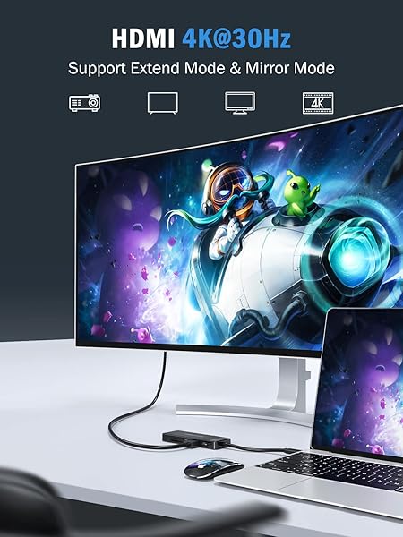 Lemorele 9-in-1 USB C Hub Multiport Adapter with 4K HDMI for MacBook Pro Air and Windows iPad 100W PD SD TF Card Reader - Image 4