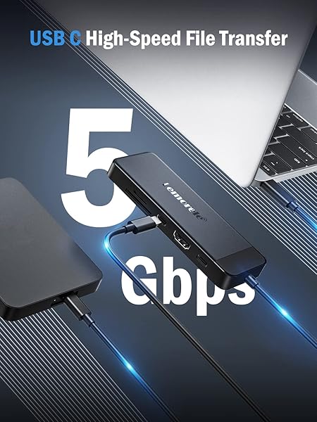 Lemorele 9-in-1 USB C Hub Multiport Adapter with 4K HDMI for MacBook Pro Air and Windows iPad 100W PD SD TF Card Reader - Image 8