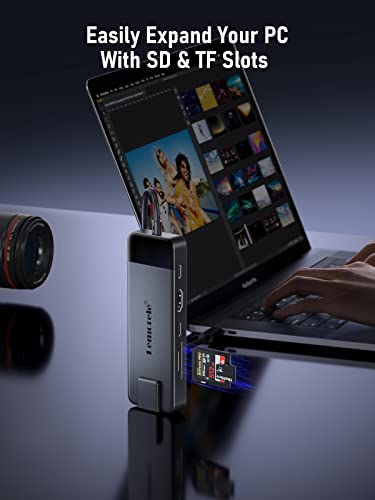 Lemorele 10-in-1 USB C Hub Multiport Adapter for MacBook Pro Air with 4K HDMI Gigabit Ethernet and 100W PD Compatibility - Image 6