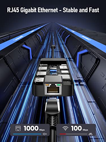 Lemorele 10-in-1 USB C Hub Multiport Adapter for MacBook Pro Air with 4K HDMI Gigabit Ethernet and 100W PD Compatibility - Image 9