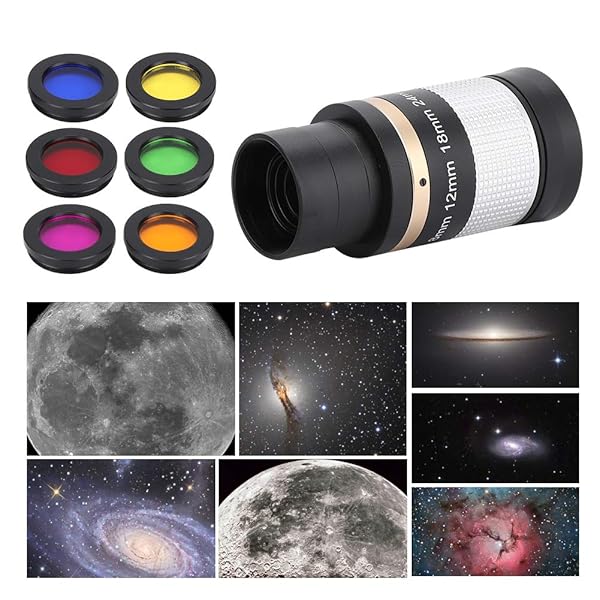 Senyar Lens Filter Set 6 Colors 1.25 Inch Colorful Telescope Eyepiece Screw Thread Filter Kit for Astronomy - Image 5