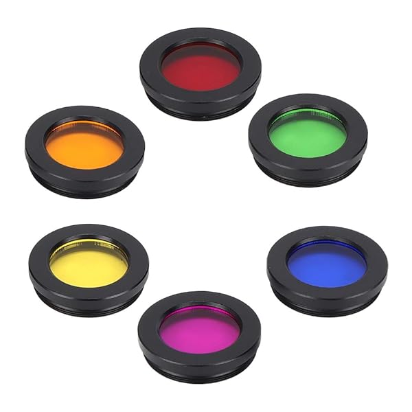 Senyar Lens Filter Set 6 Colors 1.25 Inch Colorful Telescope Eyepiece Screw Thread Filter Kit for Astronomy - Image 9