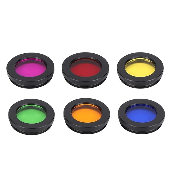 Senyar Lens Filter Set 6 Colors 1.25 Inch Colorful Telescope Eyepiece Screw Thread Filter Kit for Astronomy - Image 2