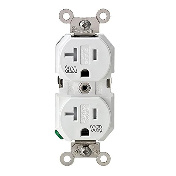 Leviton TWR20-W 20-Amp Duplex Receptacle - NEMA 5-20R, 125V, 1 Count for Reliable Power Solutions