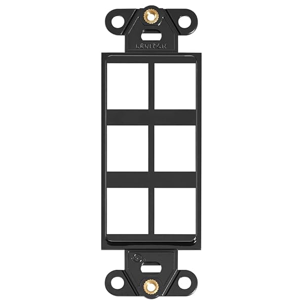 Leviton Leviton 41646-E QuickPort Decora Insert, 6-Port, Black