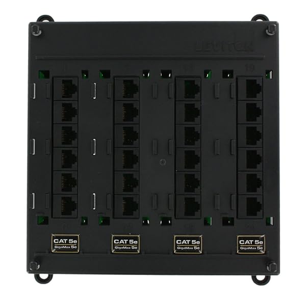 Leviton 476TM-524 24-Port Cat5E Patch Panel - Twist Mount for Efficient Networking