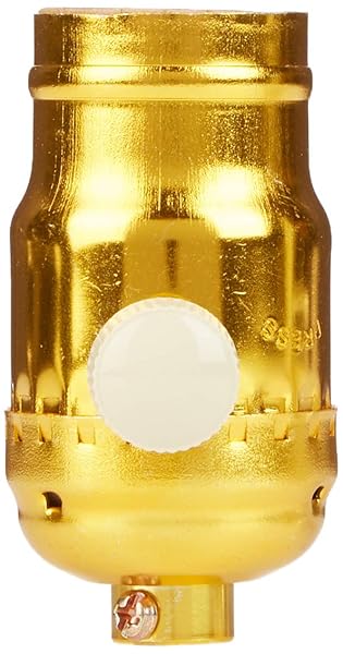 Leviton 6151 Incandescent Lamp Holder Socket Dimmer - Brass Metal Finish for Stylish Lighting - Image 5