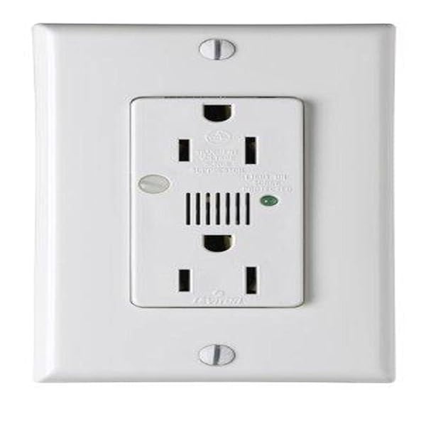 Leviton 7280-W Surge Suppressor Receptacle: 15 Amp, 125 Volt, Industrial Grade with Indicator Light & Alarm - Image 2