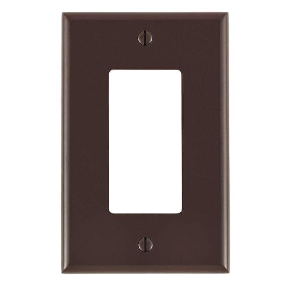 Leviton 80601 Brown Decora Wallplate - Midway Size GFCI Device Mount for Stylish Home Decor
