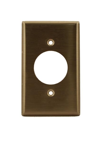 Leviton 84020-40 Stainless Steel 1-Gang Locking Wallplate - Durable Device Receptacle for Standard Size Mounting