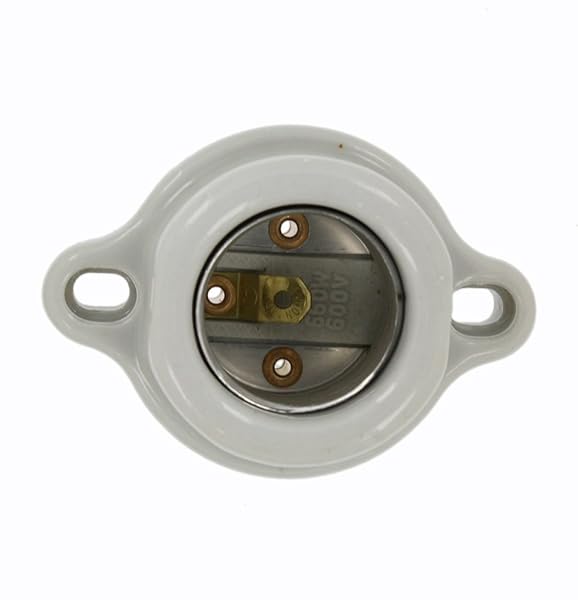 Leviton 9878 WH GZ Porcelain Lamp Holder - 660W 600V Kless Fixture for Reliable Lighting