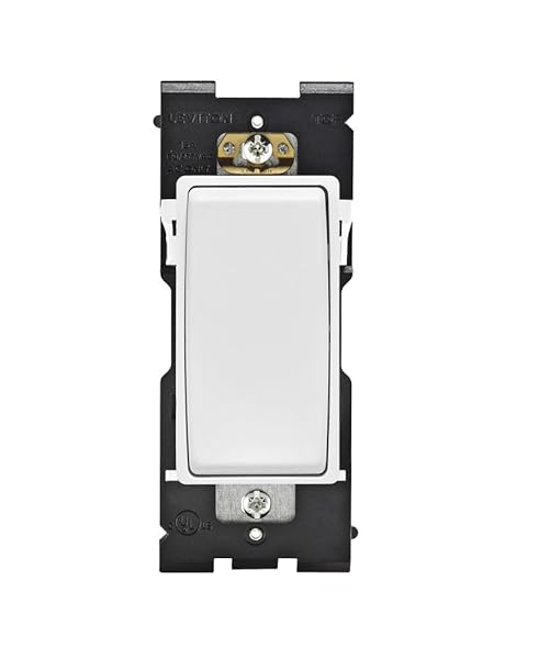 Leviton Leviton RE151-WW Renu Switch: 15A Single Pole, 120/277VAC - Stylish White on White Design