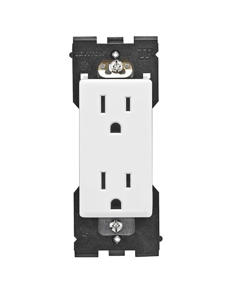 Leviton RER15-WW Renu 15-Amp Tamper-Resistant Outlet - White on White, 125VAC