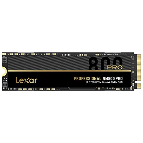 Lexar 512GB NM800 PRO SSD: Fast PCIe Gen4 NVMe Drive for PS5 & Gamers - 7450 MB/s Read Speed