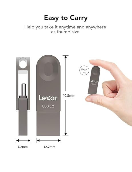 Lexar E32C 64GB USB Flash Drive: Dual USB-A & Type-C, 100MB/s Speed for Android, Laptops & PCs - Image 9