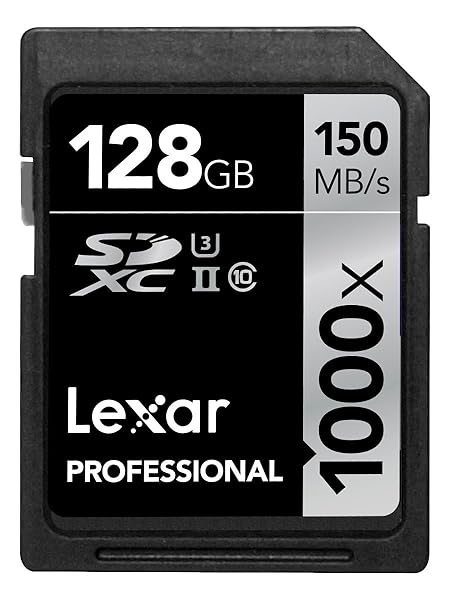 Lexar Professional 128GB 1000x UHS-II SDXC Memory Card - Fast Storage for Photographers